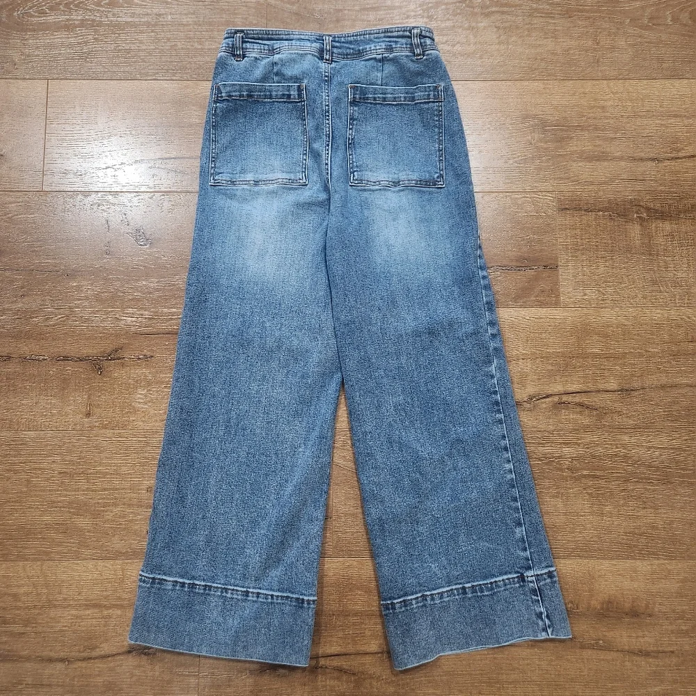 Oat New York Women's Wide Leg Jeans 10/30 Normcore Minimal Casual Preppy - Picture 6 of 7